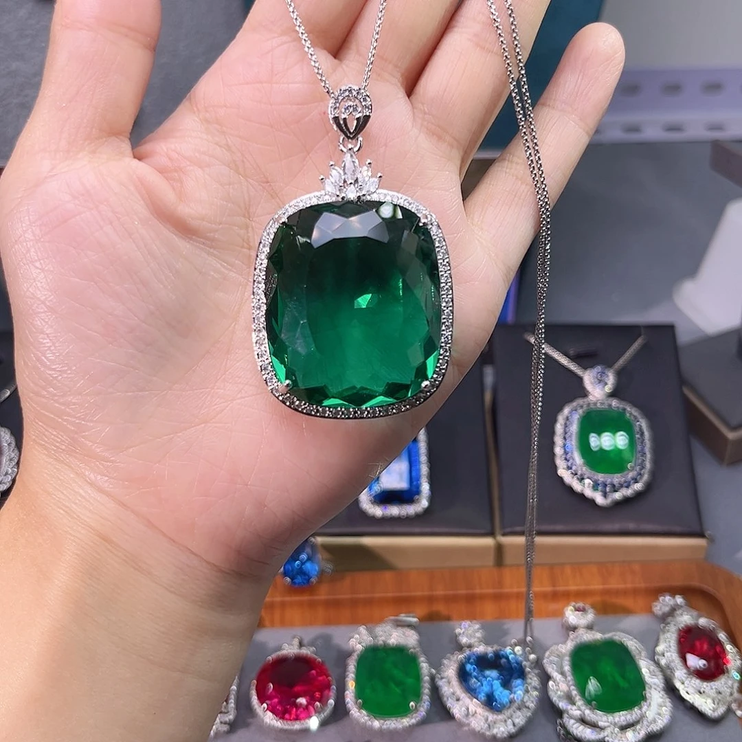 颈饰银S925镶嵌碧玺x z 23