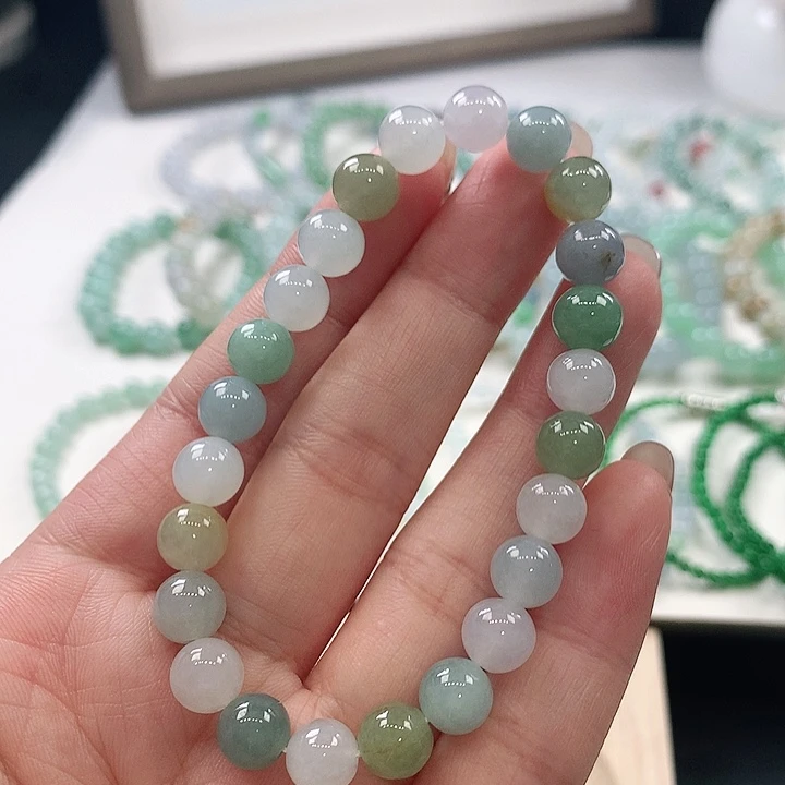 未镶嵌手链翡翠手链7.5mm