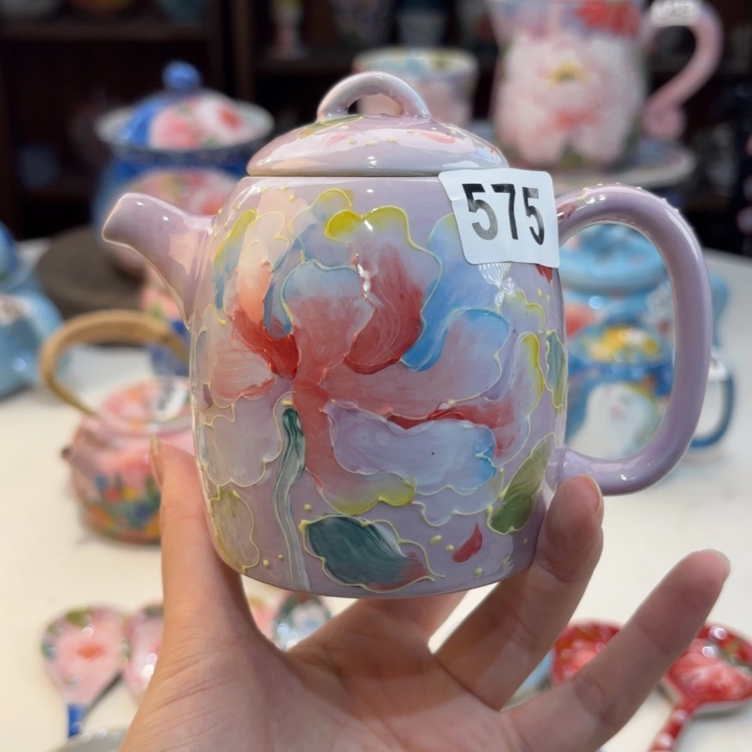 景德镇手绘高温釉下彩陶瓷茶具