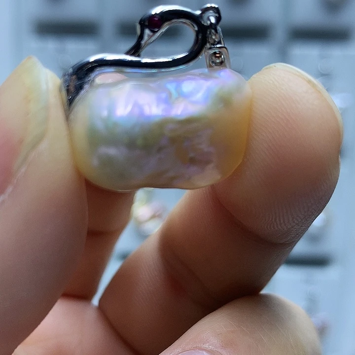 浅***笑未镶嵌巴洛克淡水珍珠