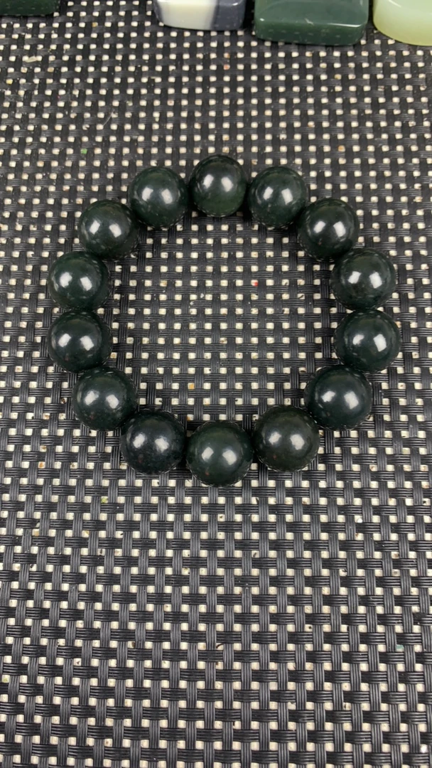 和田玉手串卡16mm