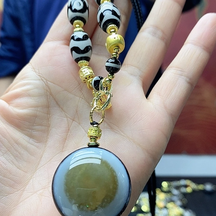 玛瑙/玉髓合金颈饰