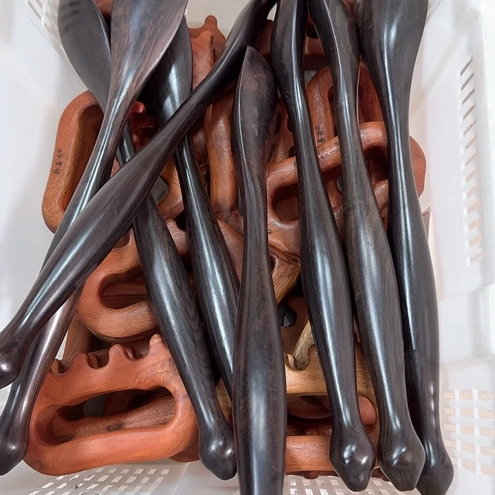 紫光檀木莲花拍子微瑕疵