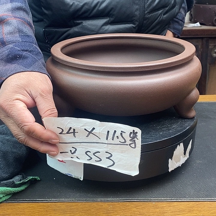 紫砂花盆货号一只SS3