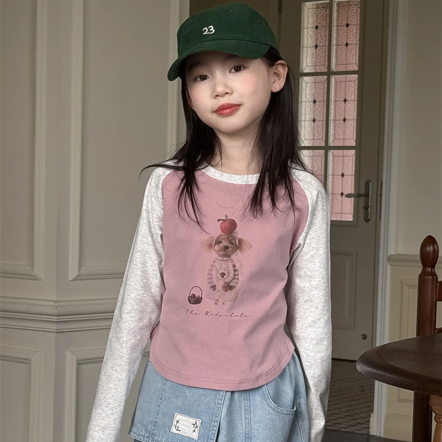 馨爸专属-71668-TBB童装女童上衣2025春季新款儿童韩系插肩袖