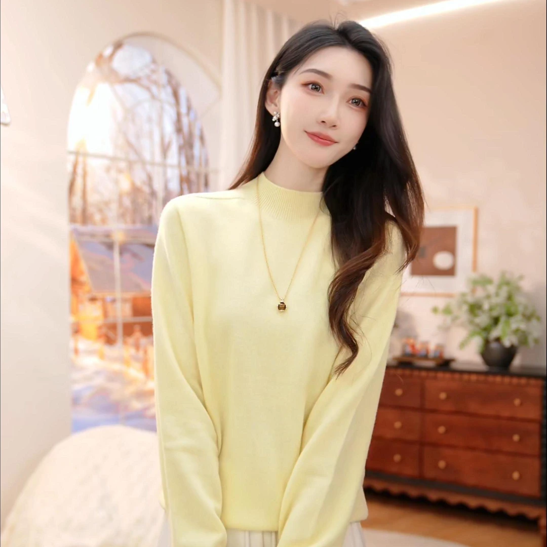 【狂欢季好物】茵曼25羊毛衫女100纯羊毛新款内搭洋气毛衣女冬爆款