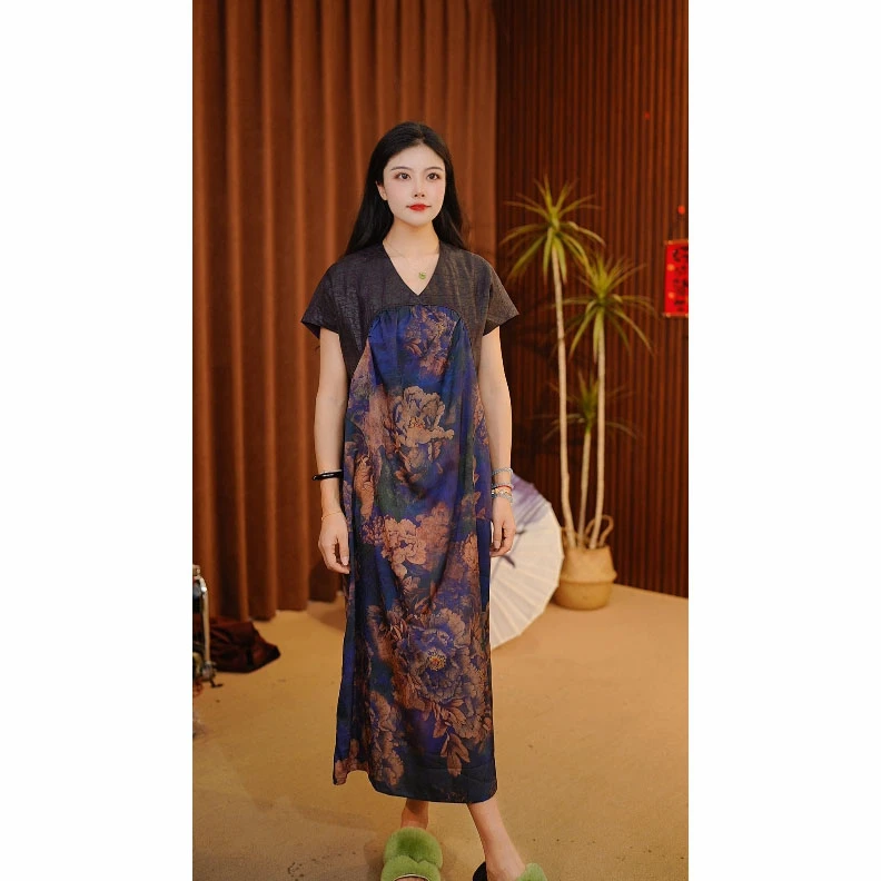 【绽放】新中式夏季高端奢华国风连衣裙