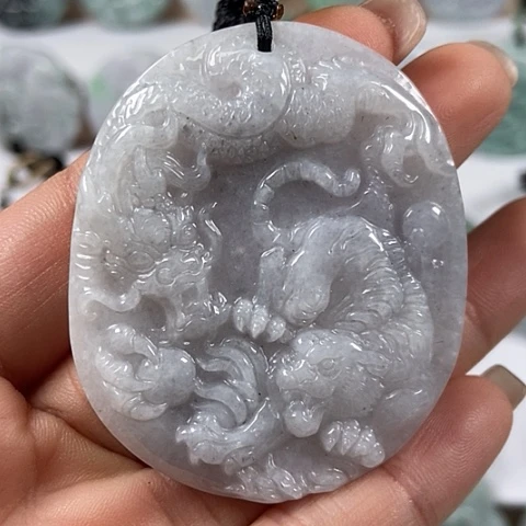 翡翠颈饰未镶嵌下山虎福利