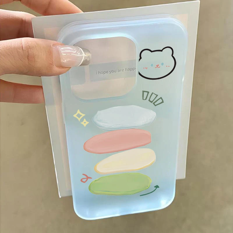 多巴胺小熊适用iphone16promax苹果15手机壳14PLUS软13幻影12防摔