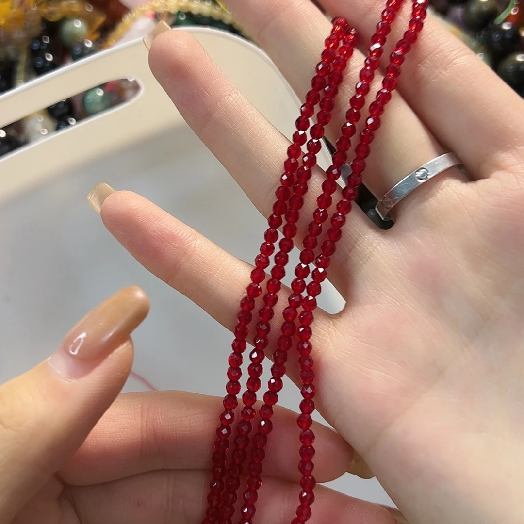 玛瑙/玉髓未镶嵌珠宝半成品红玛瑙卡3两条