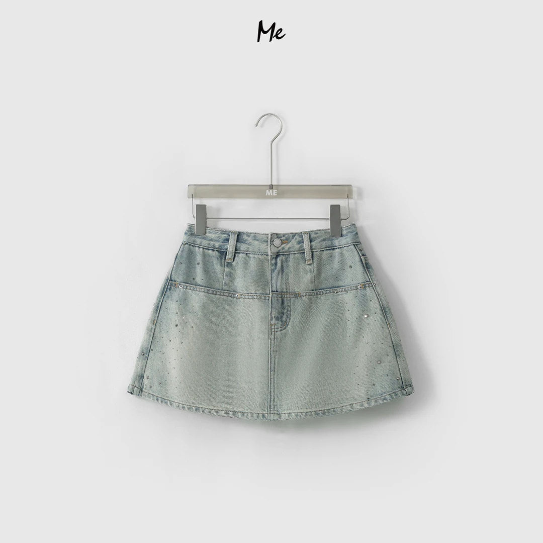 ME【烫钻半裙】夏季新款百搭时尚女士显瘦气质短裤MEQS3432