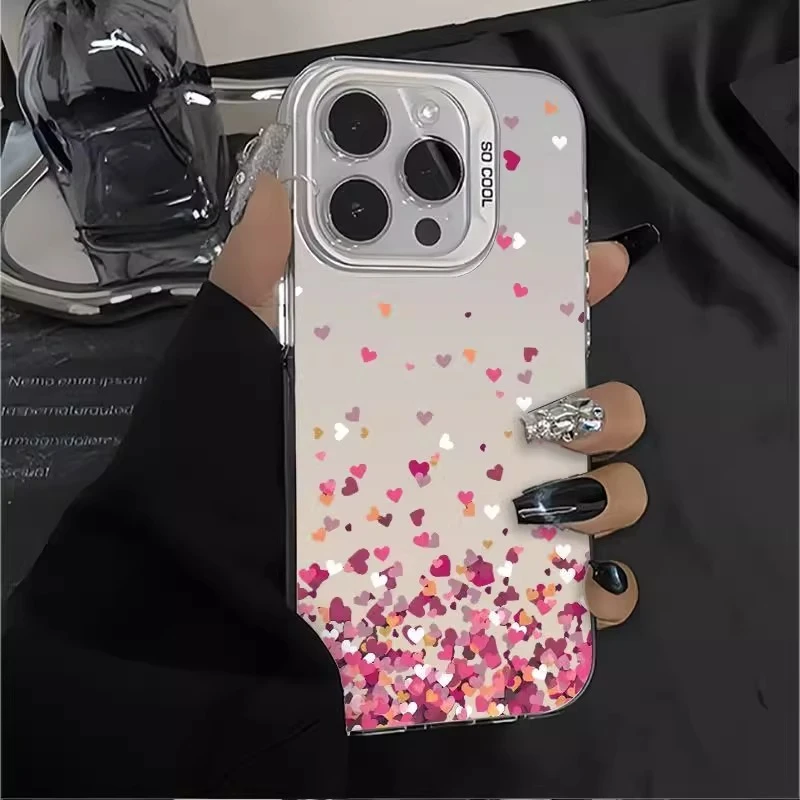 降落爱心适用苹果16promax手机壳简约iphone16pro保护壳15pro创意