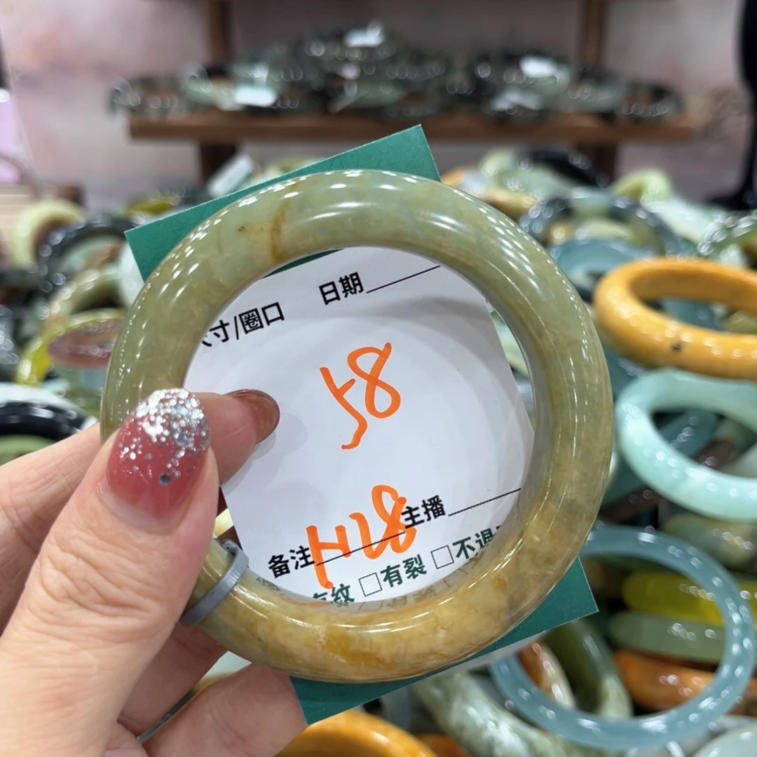 未镶嵌蛇纹石玉手镯手镯
