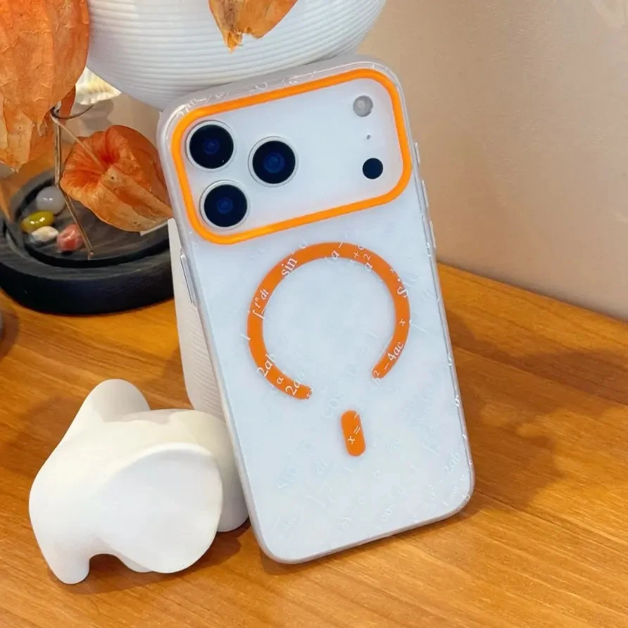 新款烫金公式冰雾磁吸适用苹果17promax手机壳16pro高级15/14纹理