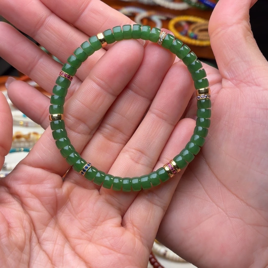 和田玉（碧玉）未镶嵌手链男女