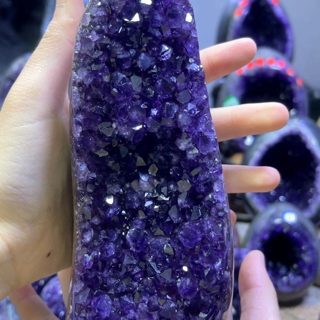 紫晶摆件未镶嵌紫水晶