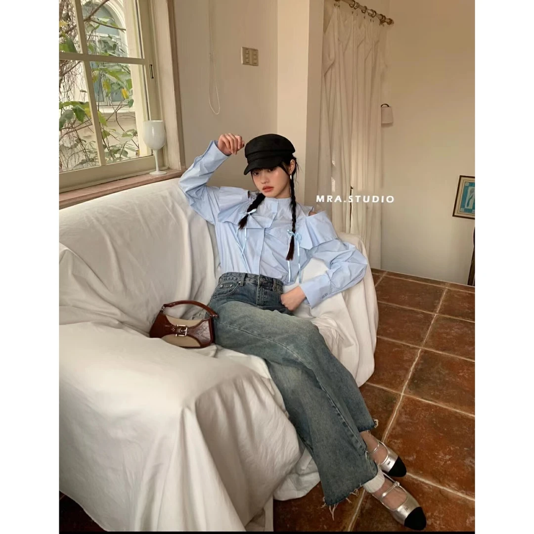 L-1452#MRA#一整个被漏肩衬衫拿捏住了（福利）