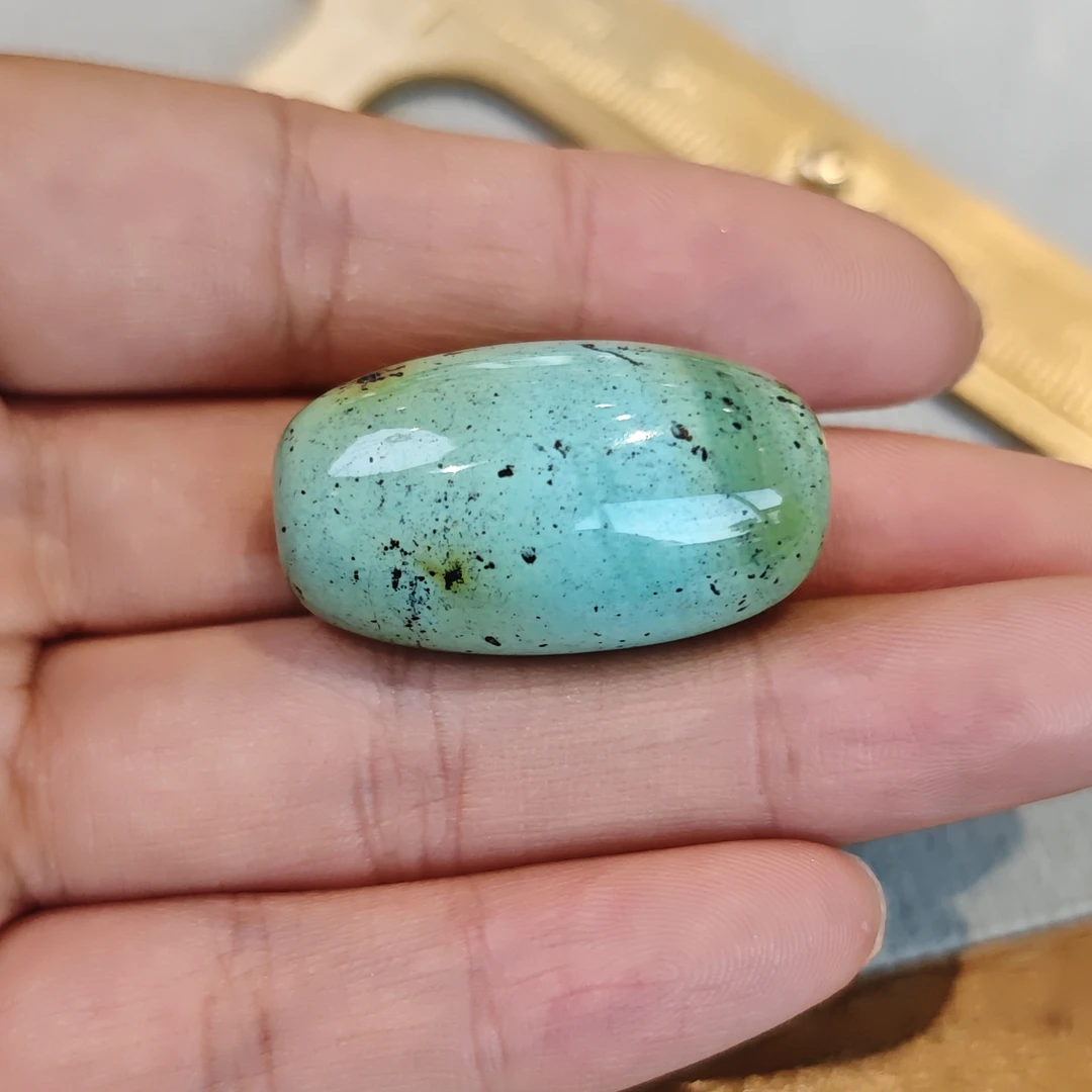 天然绿松石精品桶珠