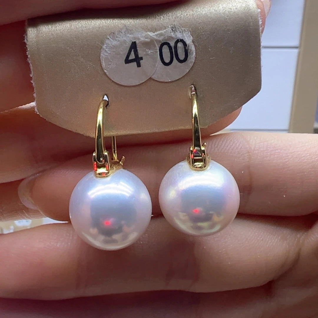 银S925镶嵌淡水珍珠耳饰