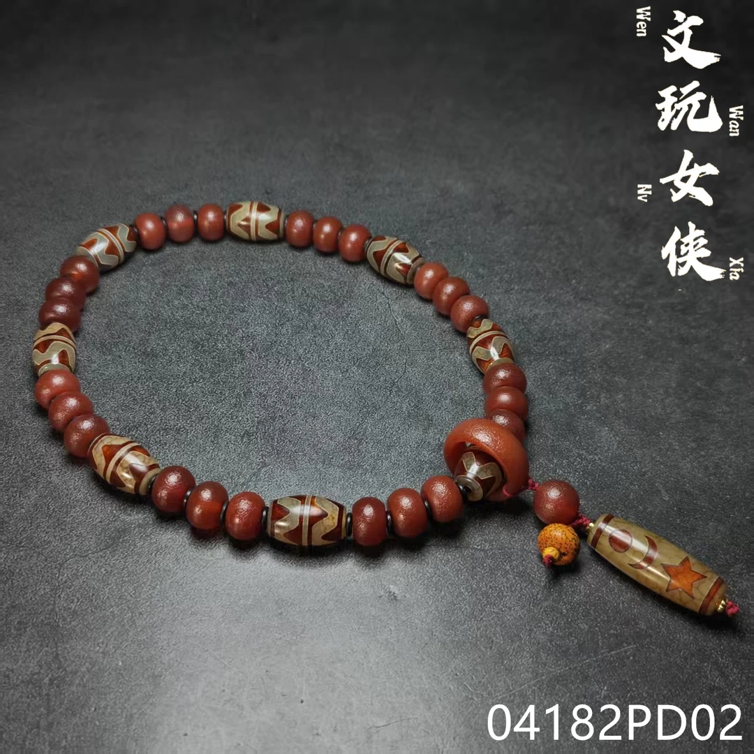 《盛世阁文玩》精品玛瑙手串手持13+【文玩探宝】04182PD02H3-2
