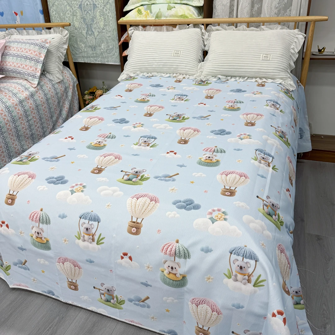 2×2.4米床单，高清数码加厚原棉大帆布细纱双股软粗布柔软贴身考拉