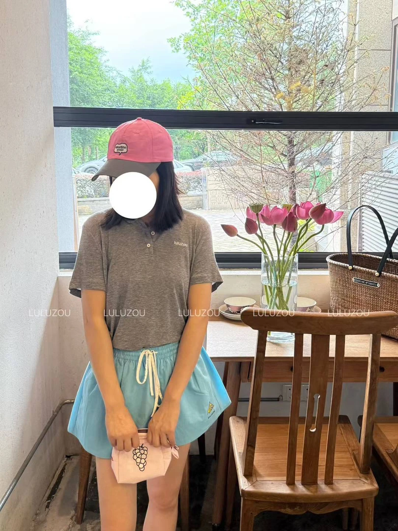 LULUZOU抽绳A字裙裤10603