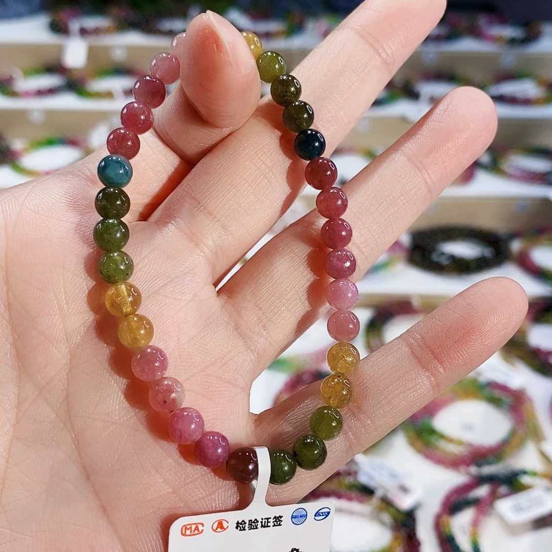 碧玺手链未镶嵌G2041素圈颜色微差