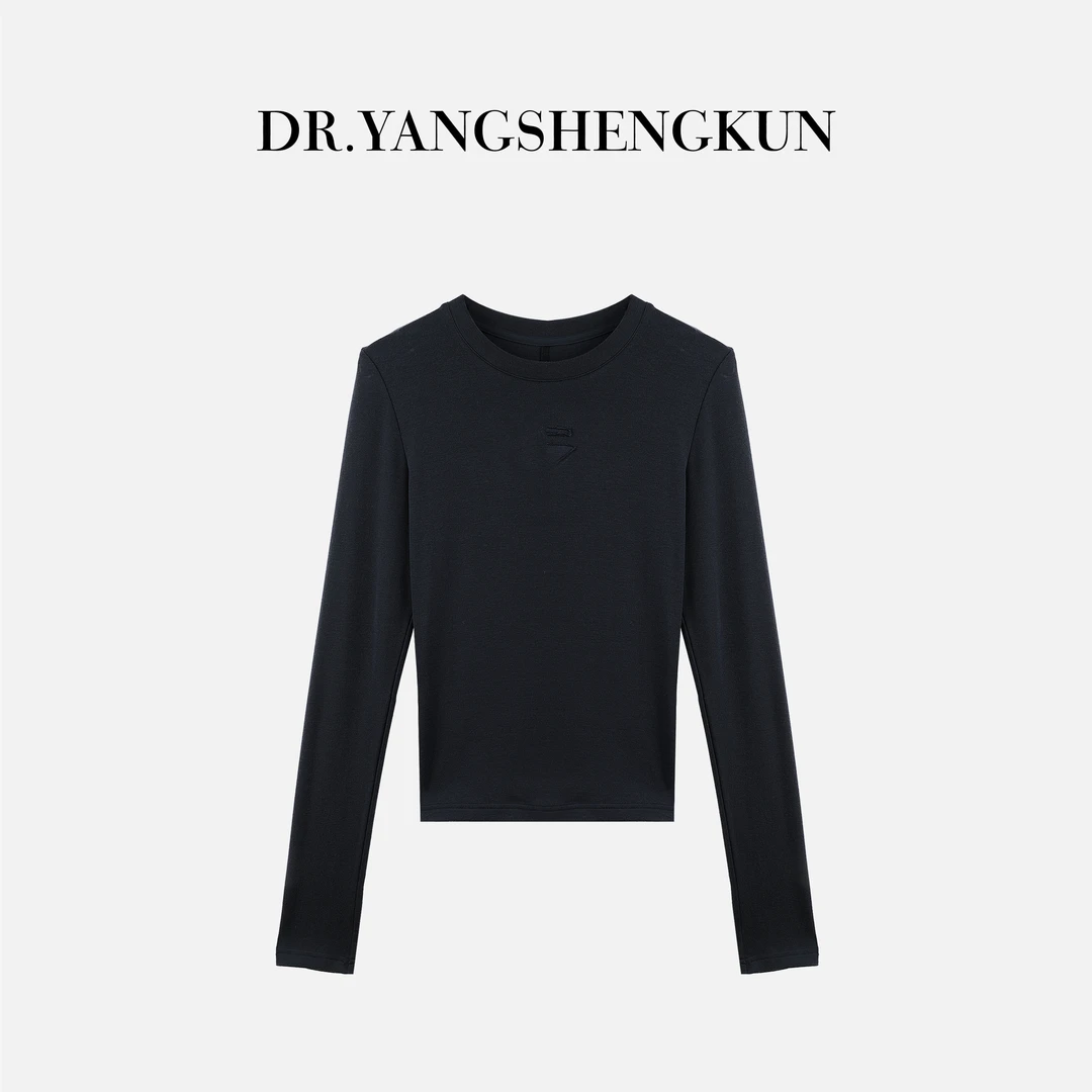 杨圣坤2025秋季新品天丝羊毛柔软亲肤内搭三角标长袖T恤SL2581516