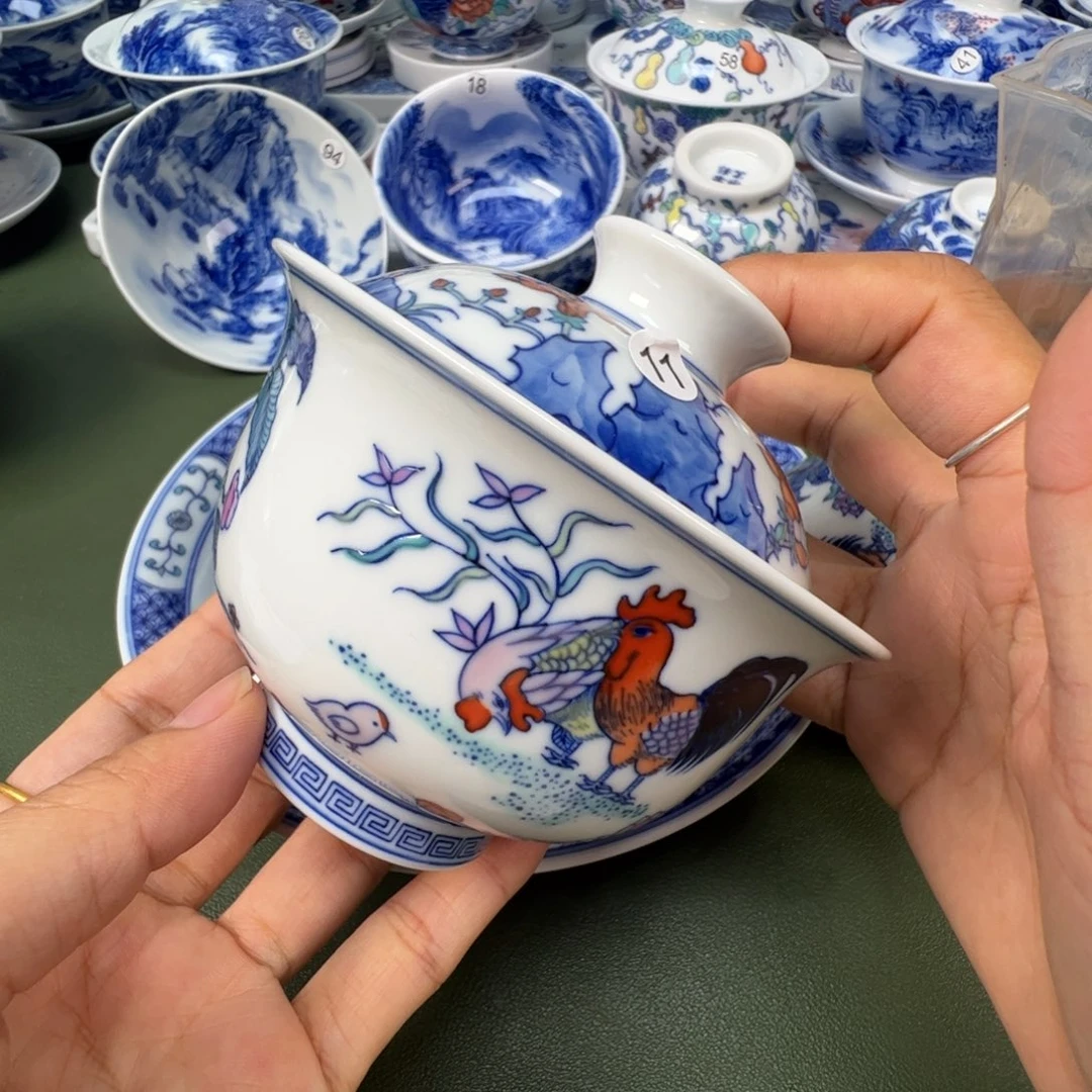 陶瓷景德镇纯手工纯手绘茶具木木11