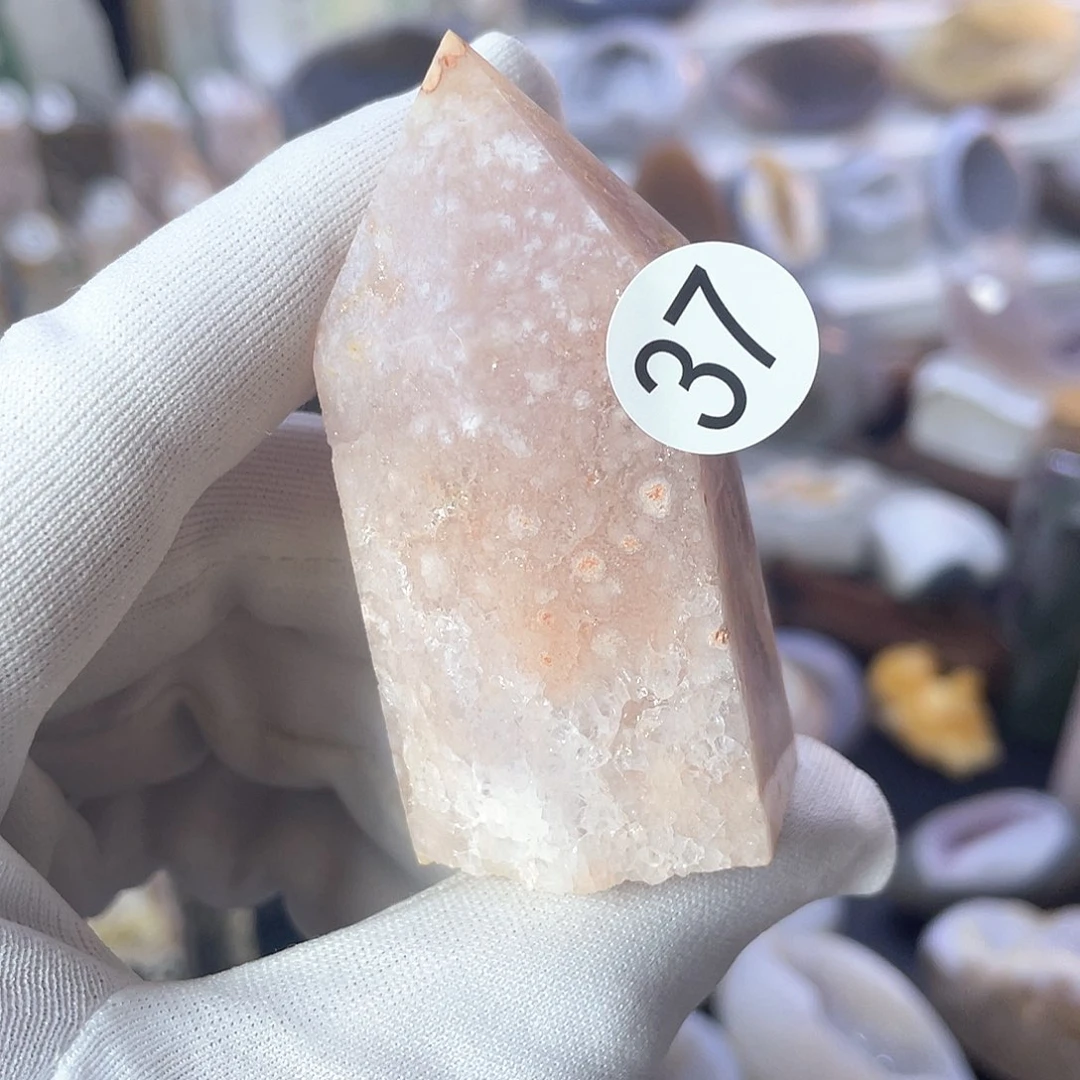 水晶紫粉晶能量柱未镶嵌