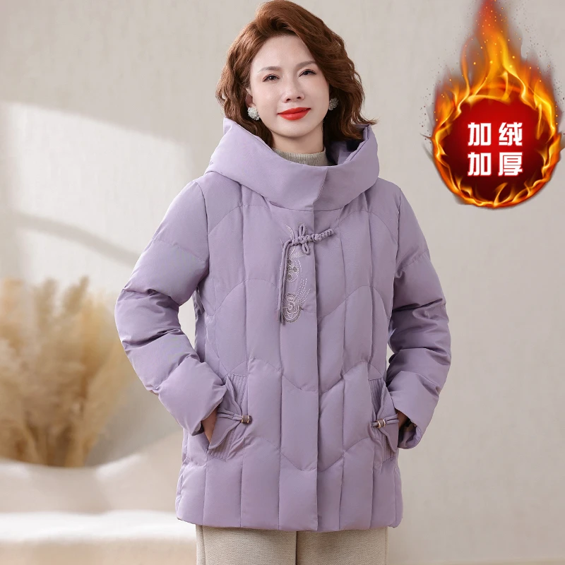 皮尔卡丹中年妈妈冬装棉衣2025新款国风棉服棉袄女款2025新款