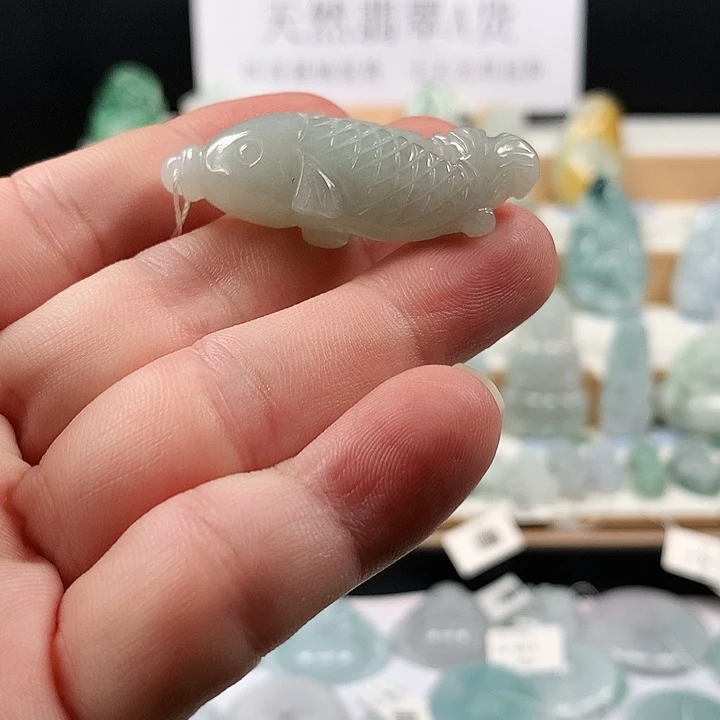 吊坠(不含链)未镶嵌翡翠91鱼