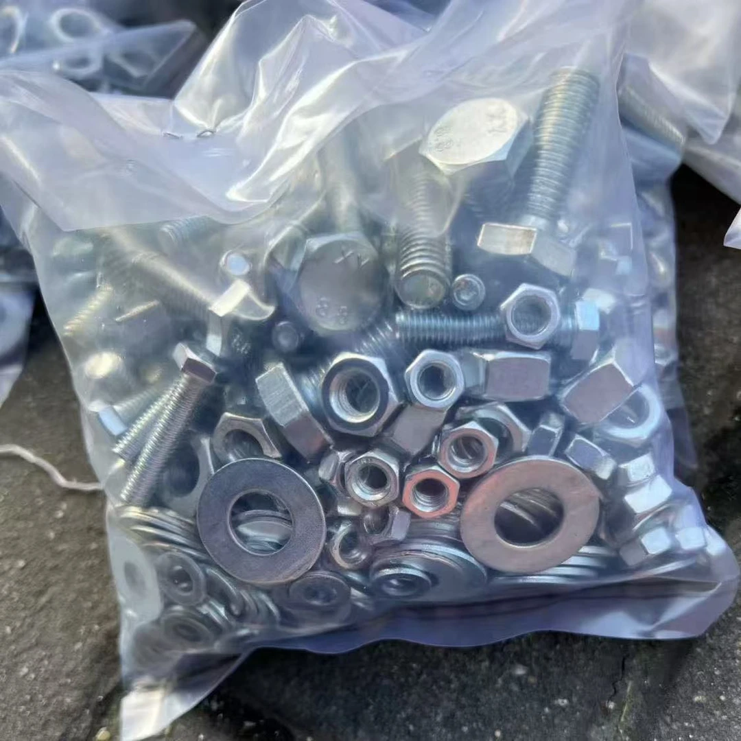 国标4.8级M6M8M10M12外六角螺丝螺母垫片混装组合