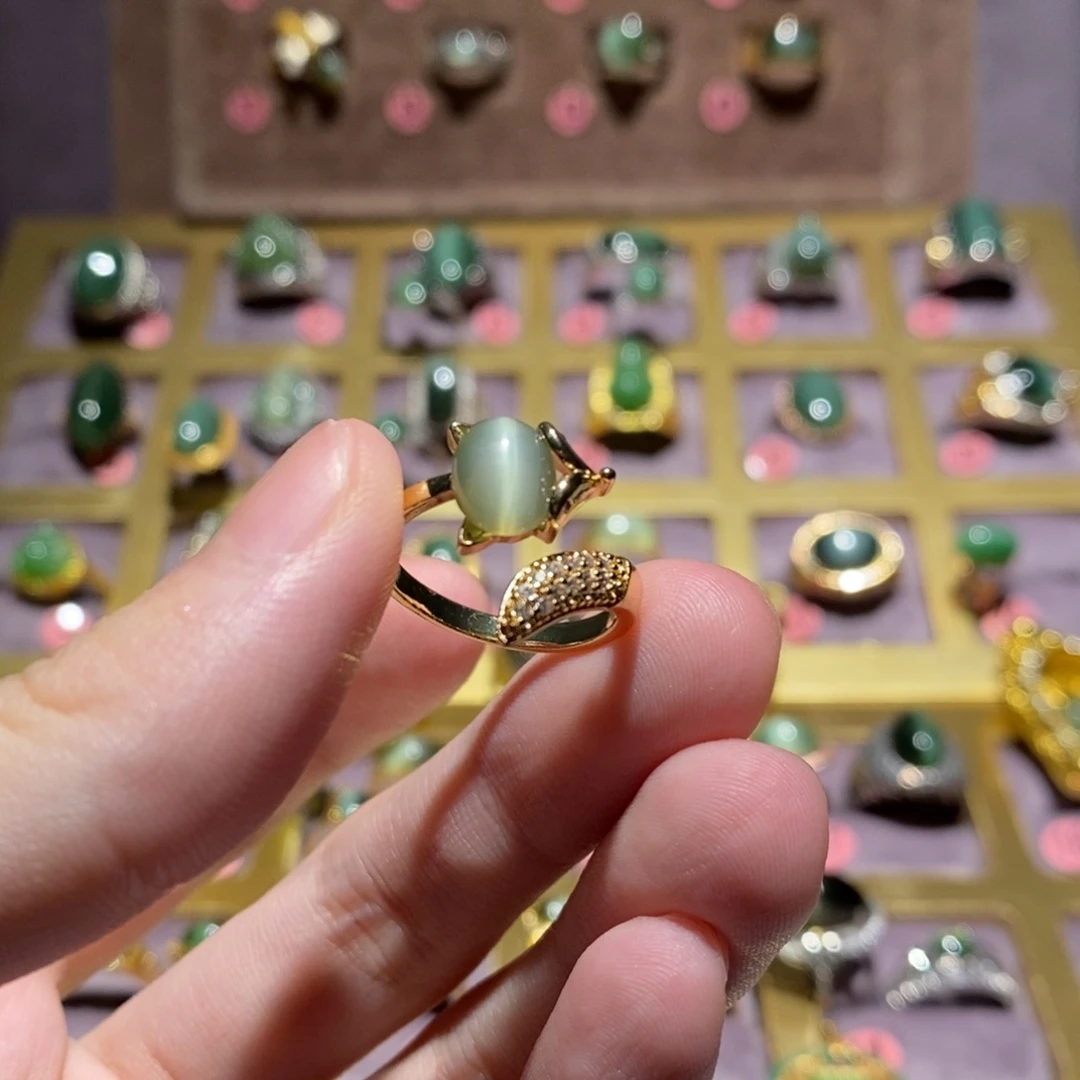 和田玉（碧玉）戒指未镶嵌