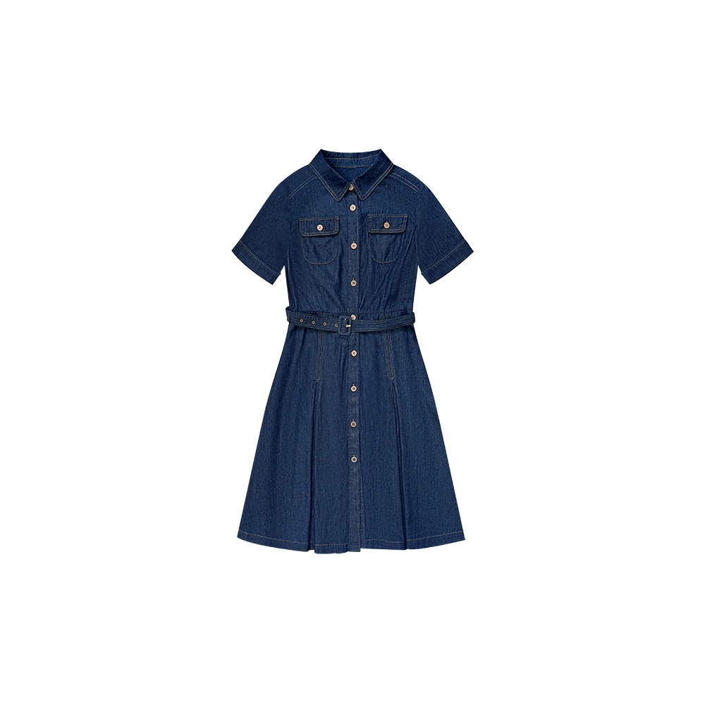 【新品上市】修身显瘦气质收腰连衣裙亲肤优雅复古休闲女裙QZ3113