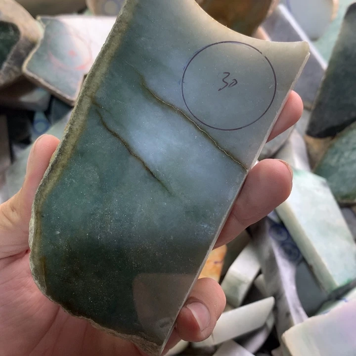 裸石翡翠25号扣子珠子