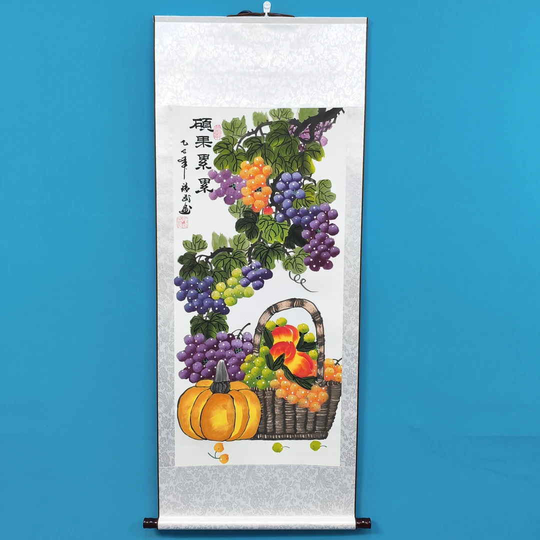 葡萄《硕果累累》长130宽50纯手绘