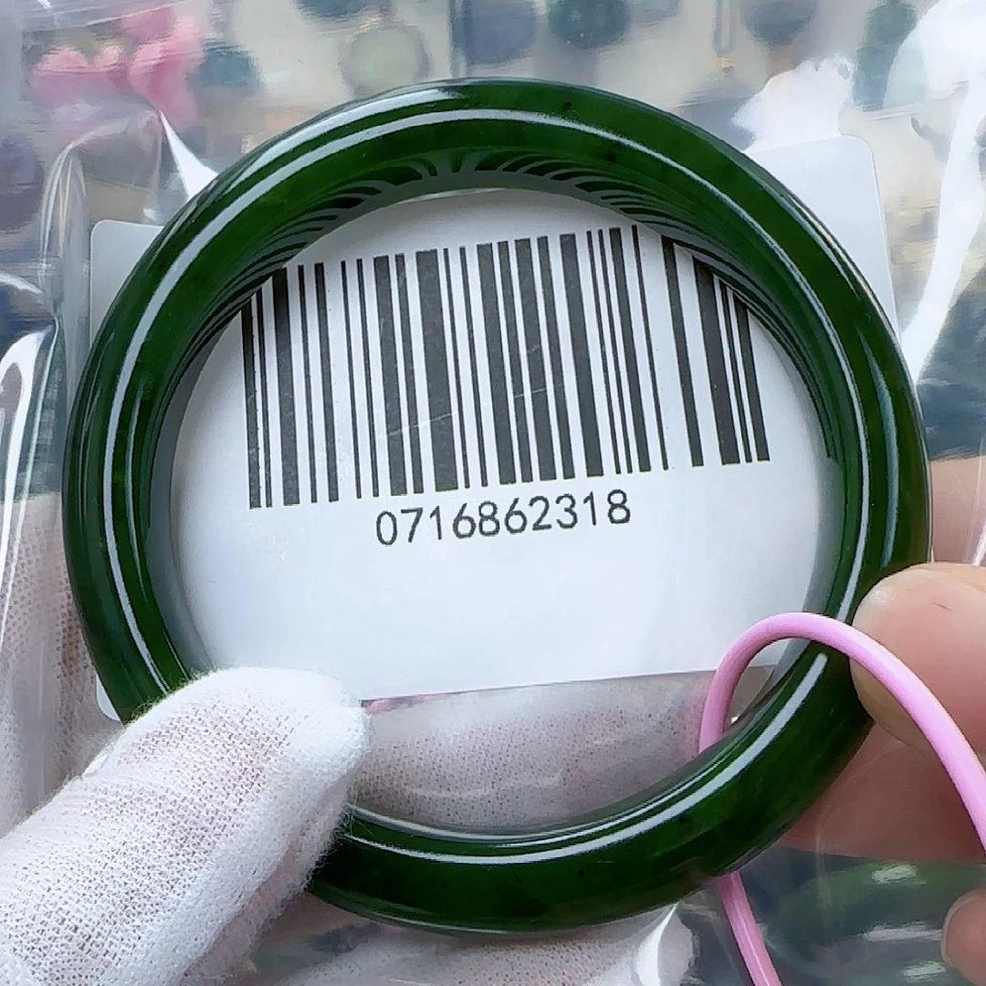 和田玉（碧玉）手镯未镶嵌风****三包容61