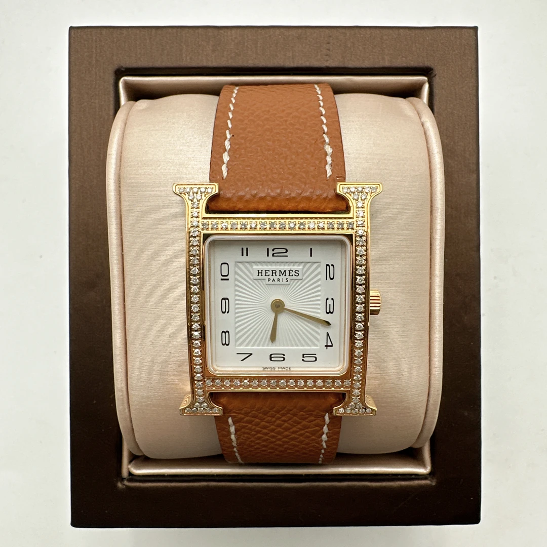 95新 Hermes/爱马仕 爱马仕33456石英后钻赠送表带赠送手链