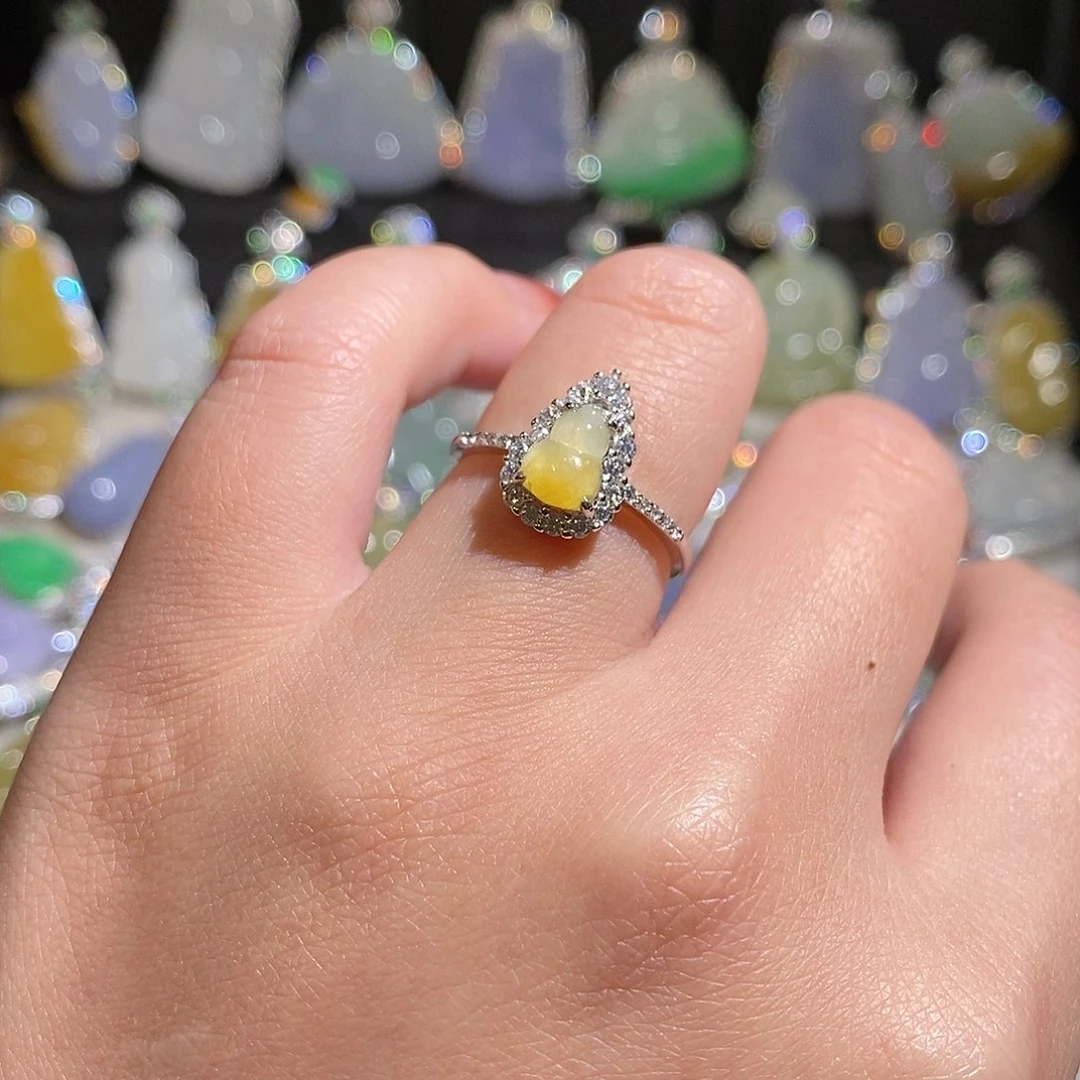 翡翠银S925镶嵌颈饰许*心天然翡翠