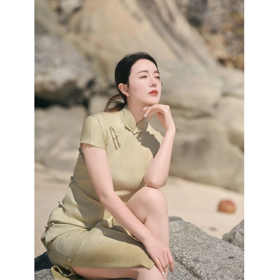 【春满】国风显瘦气质优雅经典全开襟日常旗袍128CM