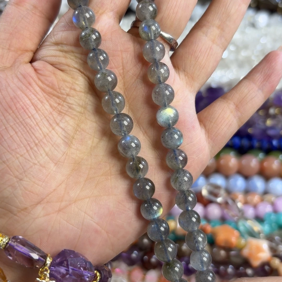 玛瑙/玉髓未镶嵌珠宝半成品卡8灰月光