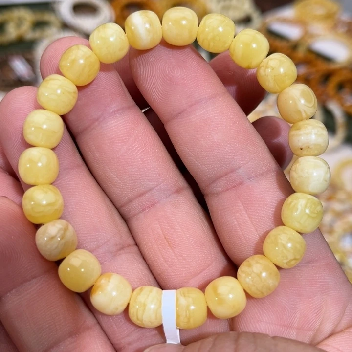 琥珀未镶嵌手链微瑕00009.5x9.0mm