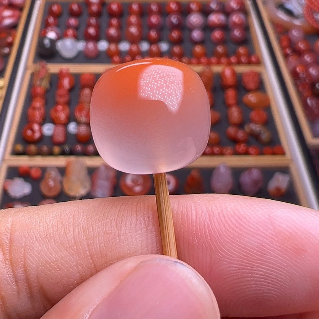 南红玛瑙未镶嵌珠宝奇石渐变老型珠13.8mm