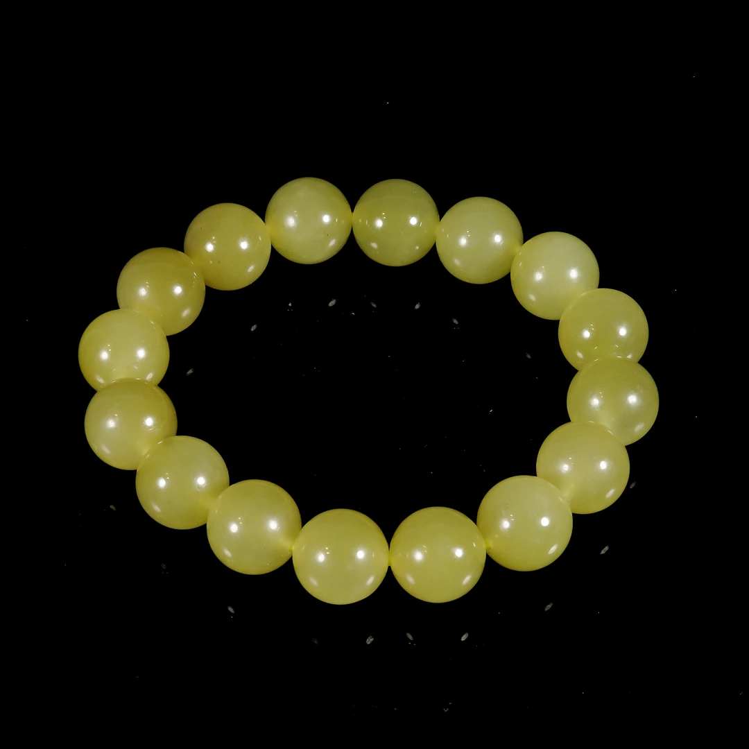 LOT.027和田黄玉手串/X3942