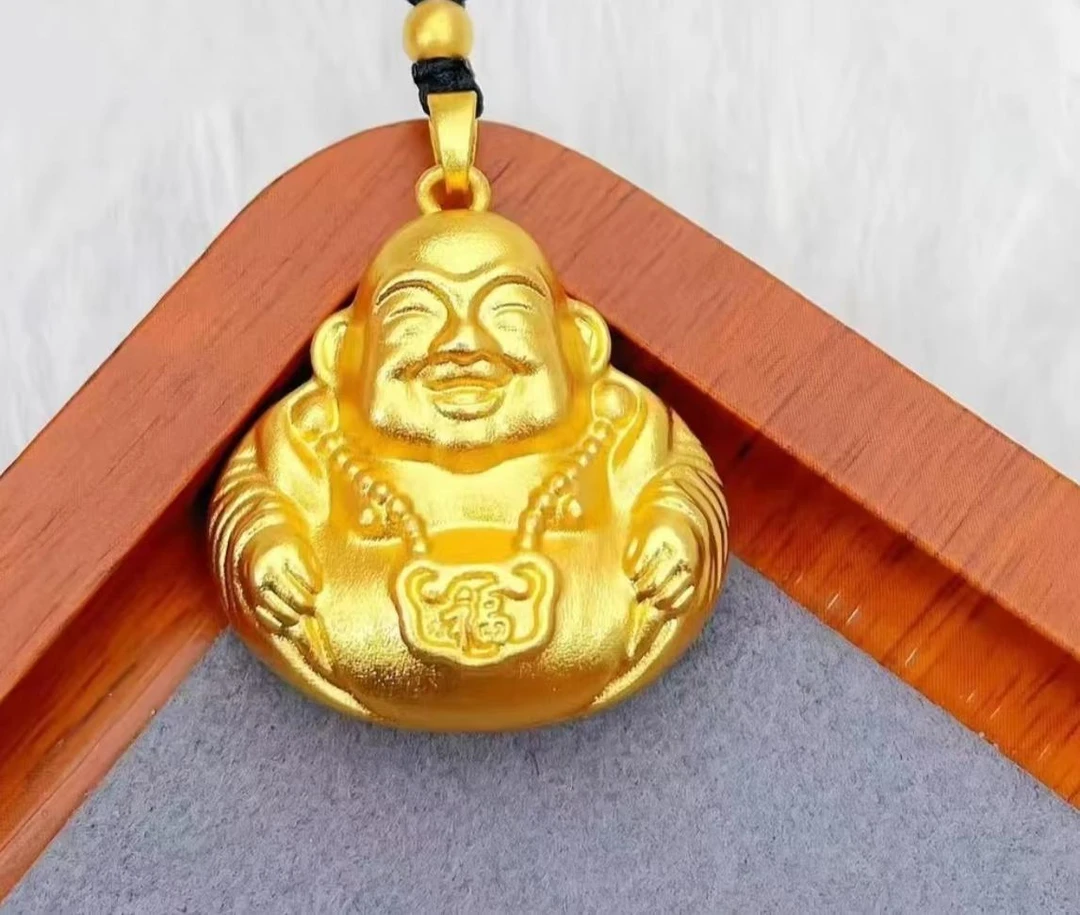 【小玉甄选】笑口常开弥勒大肚佛头合金材质佛头吊坠SDZ02