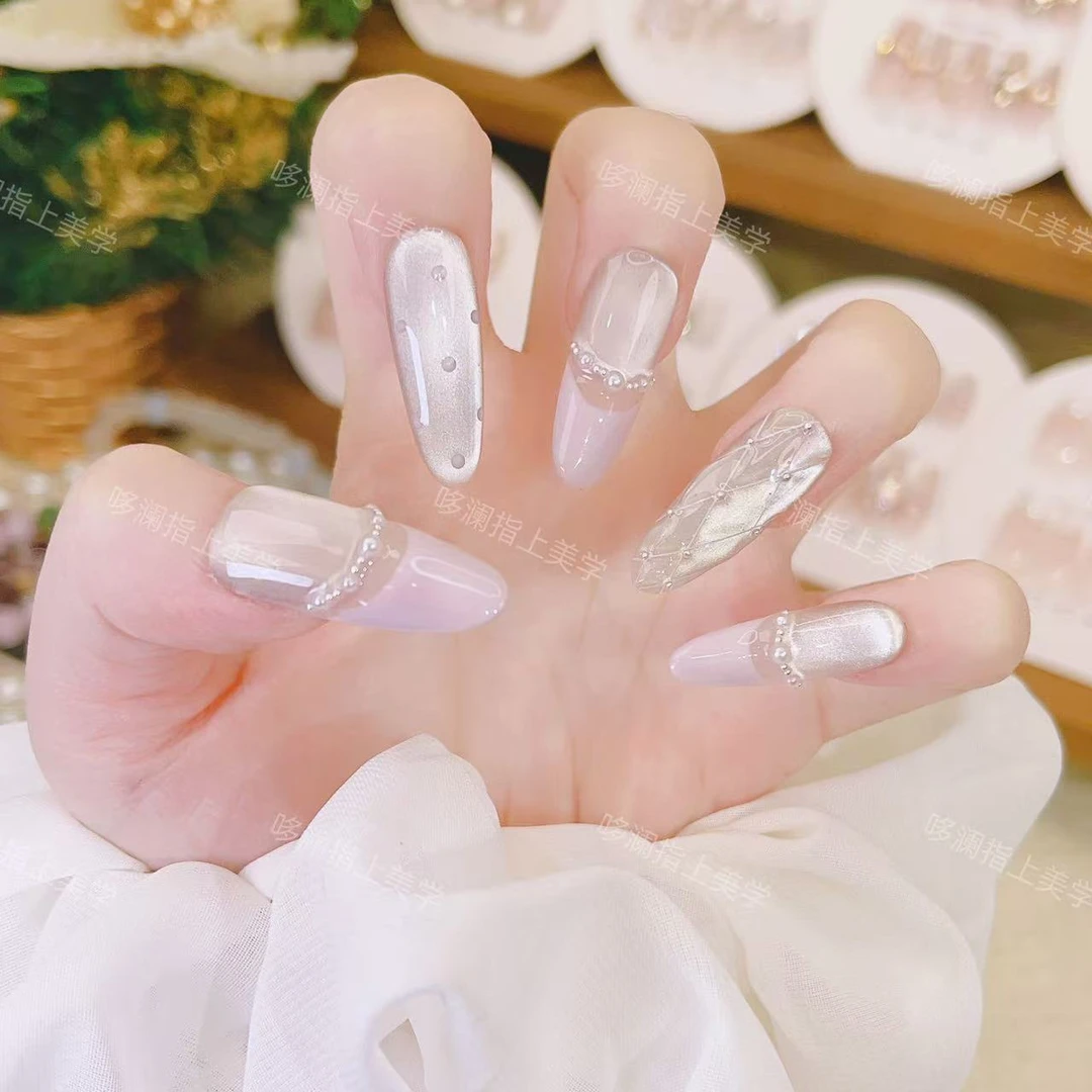 【香奶奶】 纯手工穿戴甲中长新款秋冬穿戴甲片