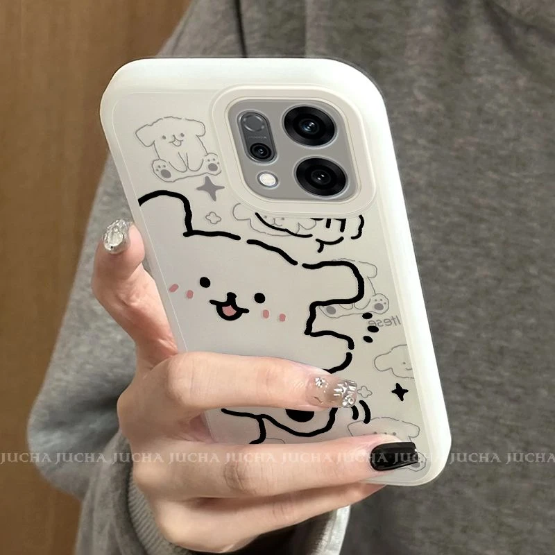 哈喽小狗适用opporeno14pro手机壳全包防摔OPPOreno13情侣款12女