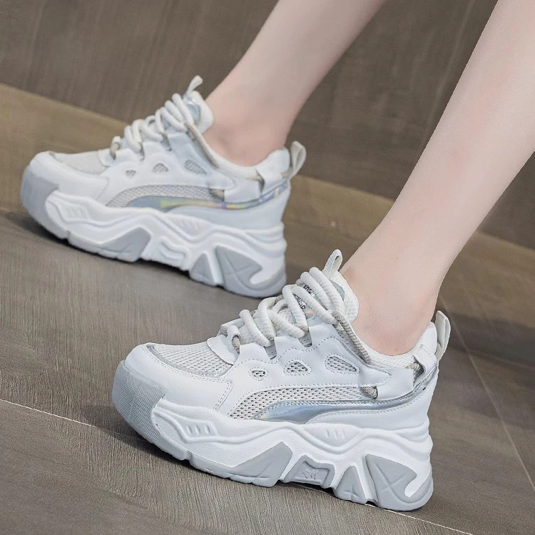 MAGUBA/玛古芭老爹鞋女新款厚底ins百搭显脚小内增高软底运动鞋