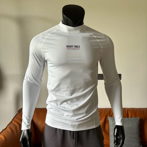 男子速干弹力运动训练长袖T恤